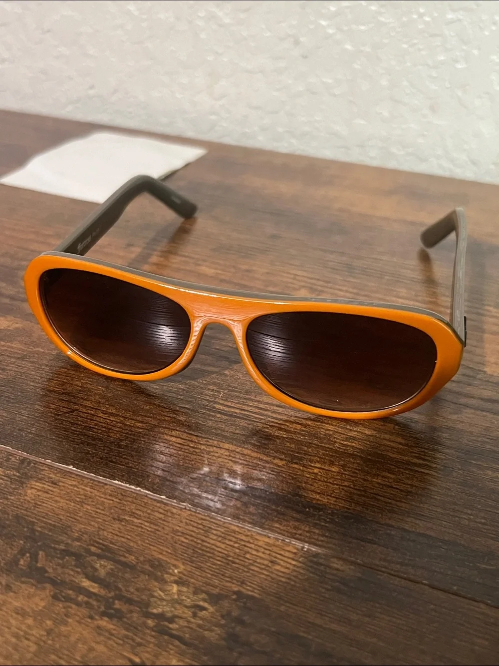 Orange Frame Sunglasses with Brown Lenses by Coach